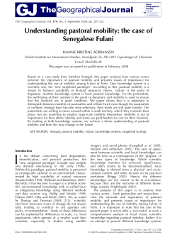 Understanding pastoral mobility