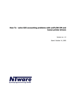 How To - solve GDI accounting problems with uniFLOW OM
