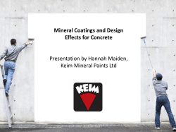Mineral Coatings and Design Effects for