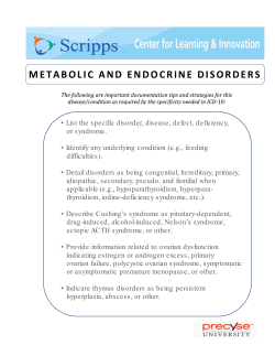 metabolic and endocrine disorders