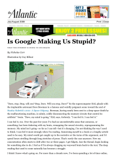 Is Google Making Us Stupid?