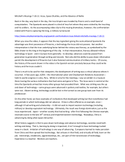 1 Mitchell`s Musings 7-18-11: Incas, Space Shuttles, and the