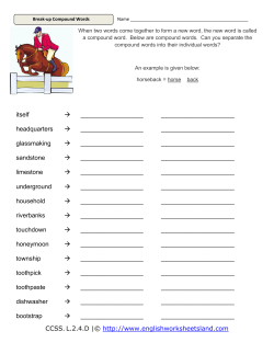 Break-up Compound Words - English Worksheets Land