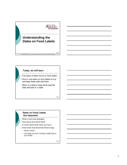 Understanding the Dates on Food Labels