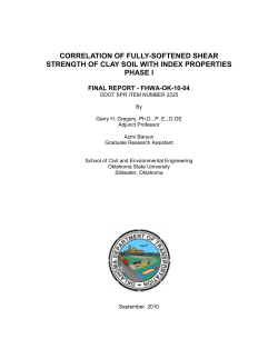 Correlation of Fully-Softened Shear Strength