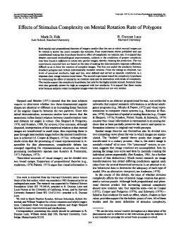 Effects of Stimulus Complexity on Mental Rotation Rate of Polygons