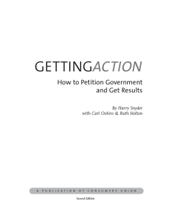Getting Action: How to Petition Government and
