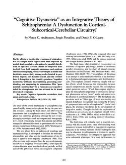 Cognitive Dysmetria - Oxford Academic
