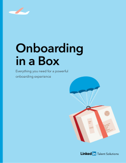 Onboarding in a Box - LinkedIn Business Solutions