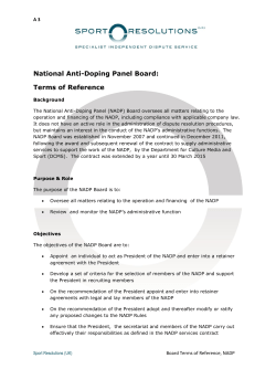 NADP Board Terms of Reference