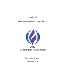 2012 Congregational Report