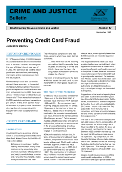 Preventing credit card fraud