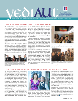 CIS LaunCheS GLobaL ISraeL embaSSy SerIeS LISa Leff wInS