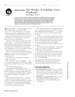 The Murder of Archduke Franz Ferdinand by