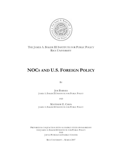 nocs and us foreign policy - Rice University`s Baker Institute