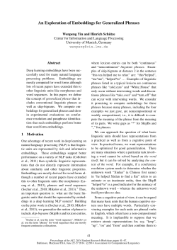 An Exploration of Embeddings for Generalized Phrases