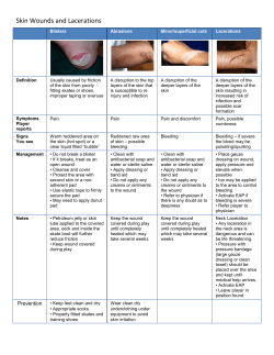 Skin Wounds and Lacerations