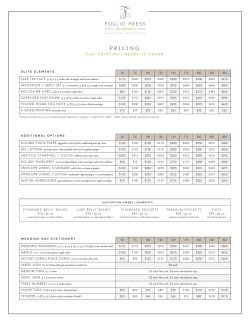 R2O Pricing - Foglio Press