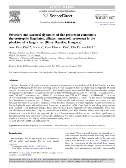 Structure and seasonal dynamics of the protozoan community