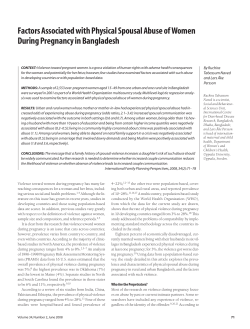 Factors Associated with Physical Spousal Abuse of Women During