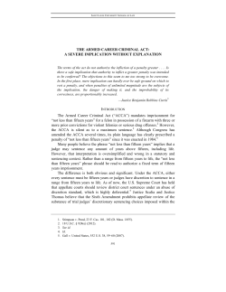 THE ARMED CAREER CRIMINAL ACT