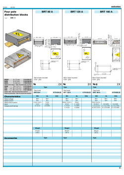 BRT 125 A BRT 160 A BRT 80 A Four pole distribution blocks