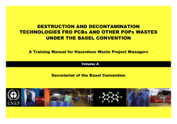 DESTRUCTION AND DECONTAMINATION TECHNOLOGIES FRO