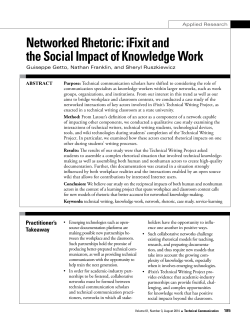 Networked Rhetoric: iFixit and the Social Impact of