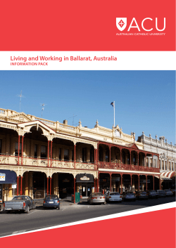 Living and Working in Ballarat, Australia