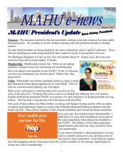 February 2010 Newsletter - michigan association of health