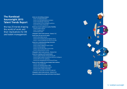 The Randstad Sourceright 2015 Talent Trends Report
