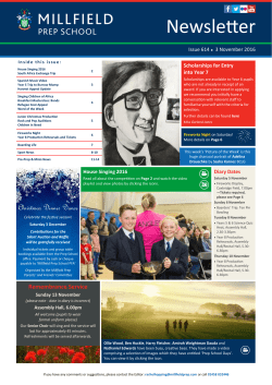 Newsletter - Millfield School