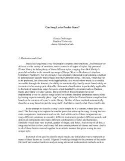 Can Song Lyrics Predict Genre? - CS229