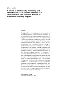 Chien-hui Li l A Union of Christianity, Humanity, and Philanthropy