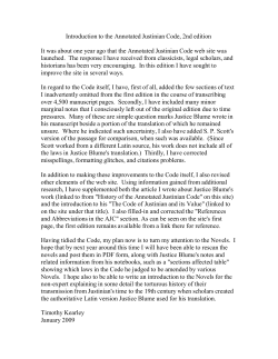 Introduction to the Annotated Justinian Code, 2nd edition It was