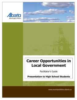 facilitator`s guide - Alberta Municipal Affairs