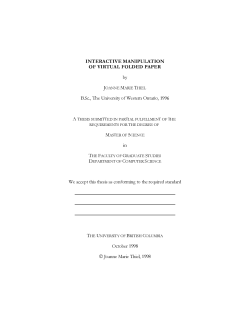 Interactive manipulation of virtual folded paper