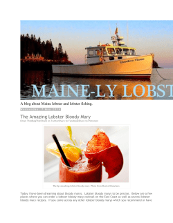 The Amazing Lobster Bloody Mary