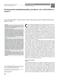 Poststernotomy lymphadenopathy: prevalence, size, and location on