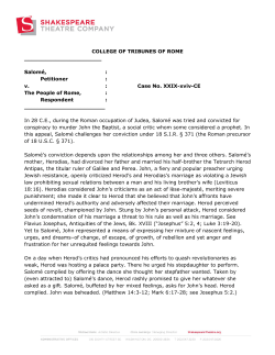 Salom&eacute; - Shakespeare Theatre Company