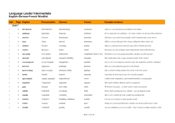 English-German-French Wordlist