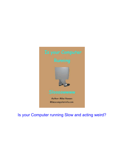 Is your Computer running Slow and acting weird?