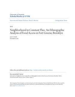 Neighborhood in Constant Flux: An Ethnographic Analysis of Food
