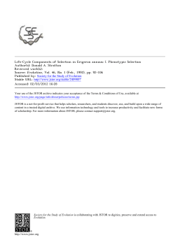 Stratton Erigeron annuus1 Phenotypic selection
