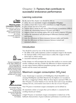 Factors that contribute to successful endurance performance