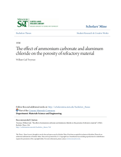 The effect of ammonium carbonate and aluminum chloride on the