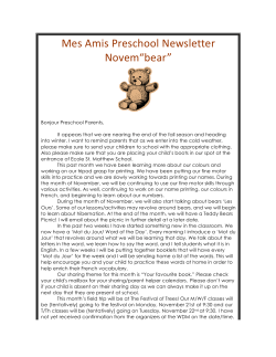 November - Mes Amis Preschool
