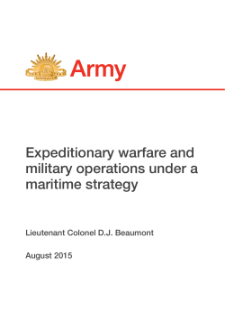 Expeditionary warfare and military operations