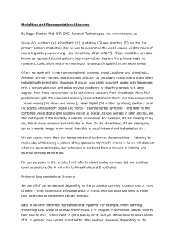 Modalities and Representational Systems By Roger Ellerton Phd