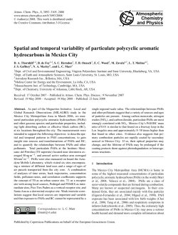 Spatial and temporal variability of particulate polycyclic aromatic